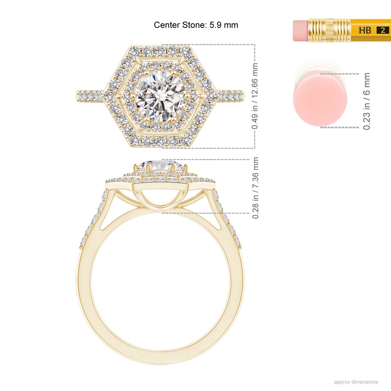 I-J, I1-I2 / 1.24 CT / 14 KT Yellow Gold