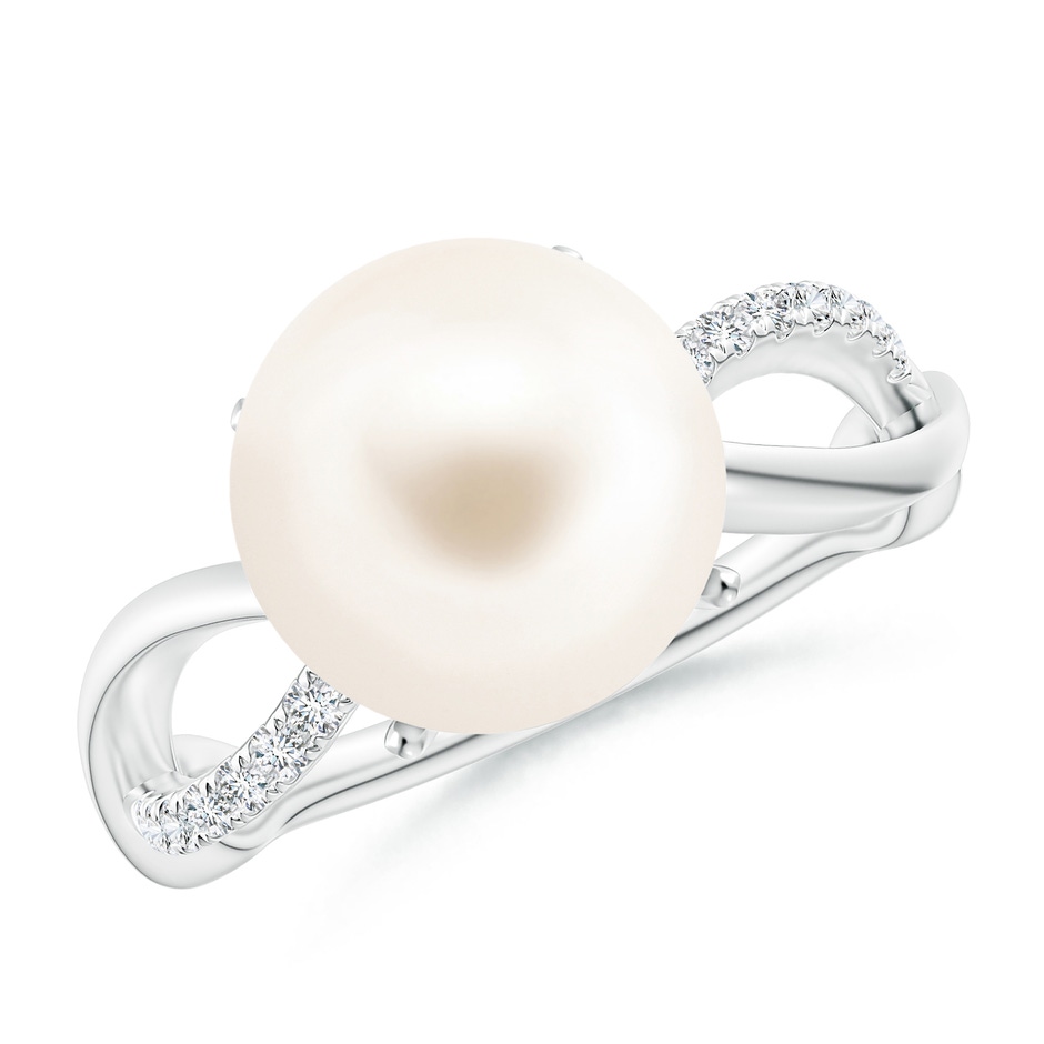 10mm AAA Freshwater Pearl Infinity Ring in P950 Platinum 