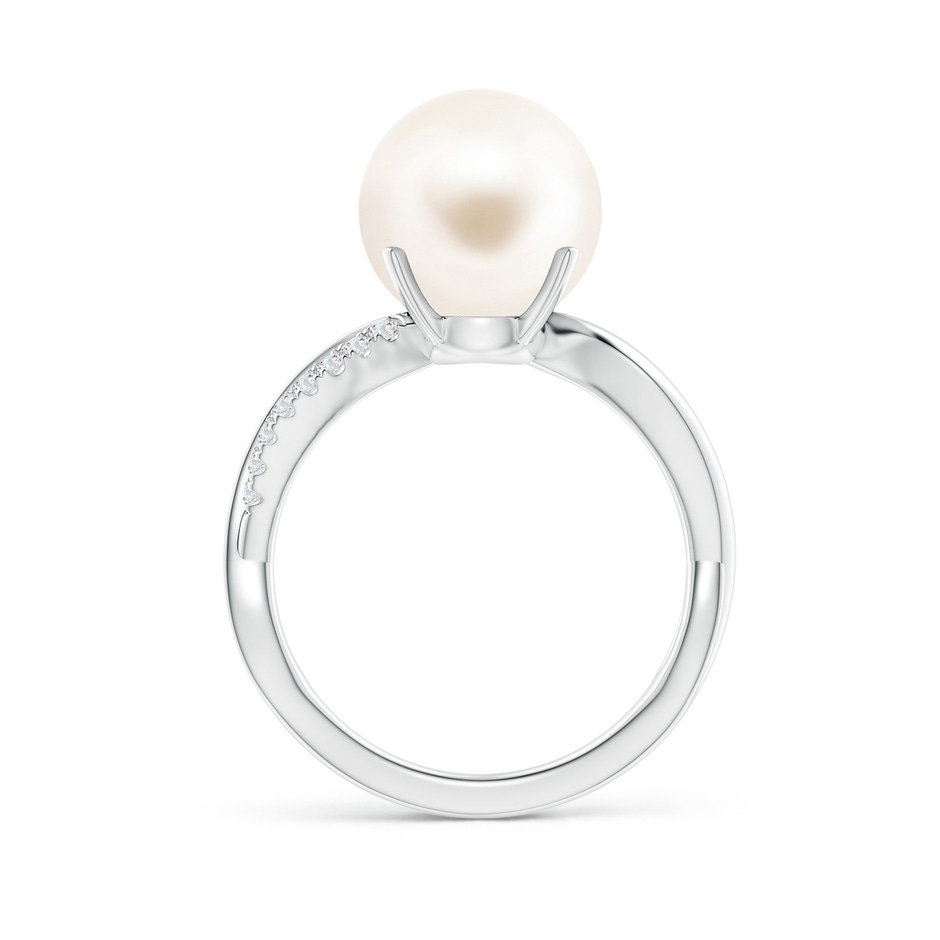 10mm AAA Freshwater Pearl Infinity Ring in P950 Platinum side 1