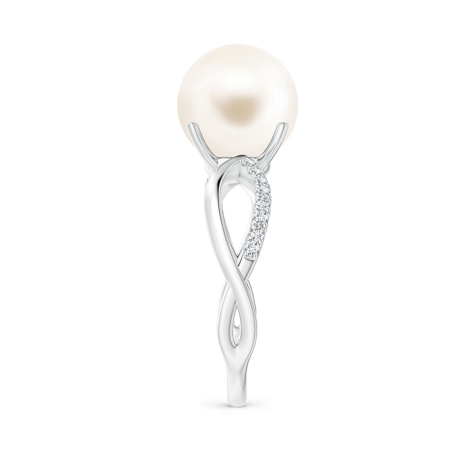 10mm AAA Freshwater Pearl Infinity Ring in P950 Platinum side 2