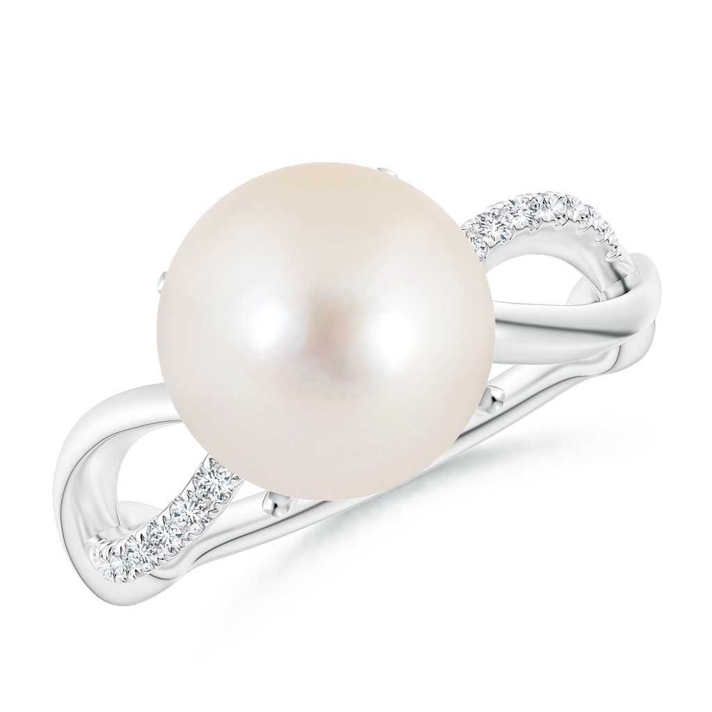 10mm AAAA Freshwater Pearl Infinity Ring in P950 Platinum