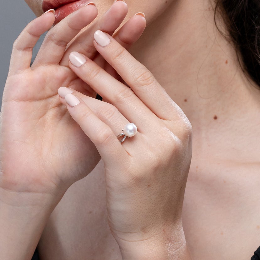 Freshwater Pearl Infinity Ring