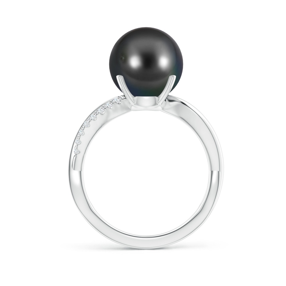 10mm AA Tahitian Pearl Infinity Ring in P950 Platinum side 1