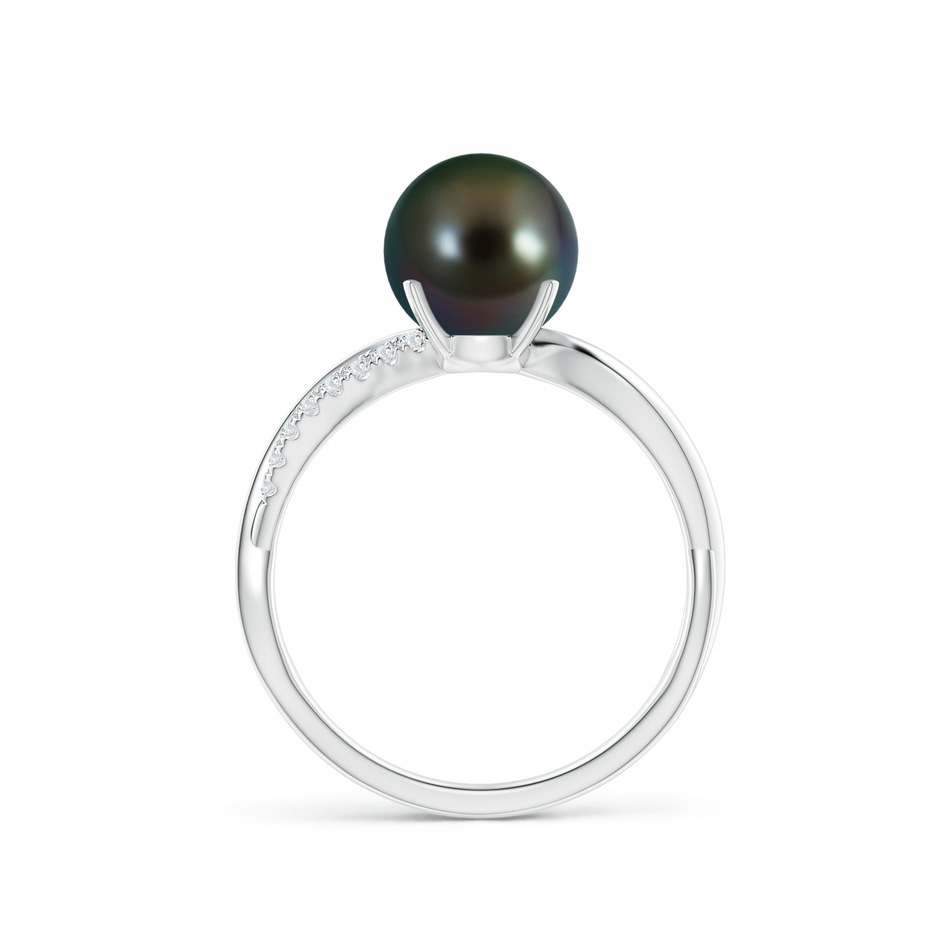 8mm AAAA Tahitian Pearl Infinity Ring in P950 Platinum side 1