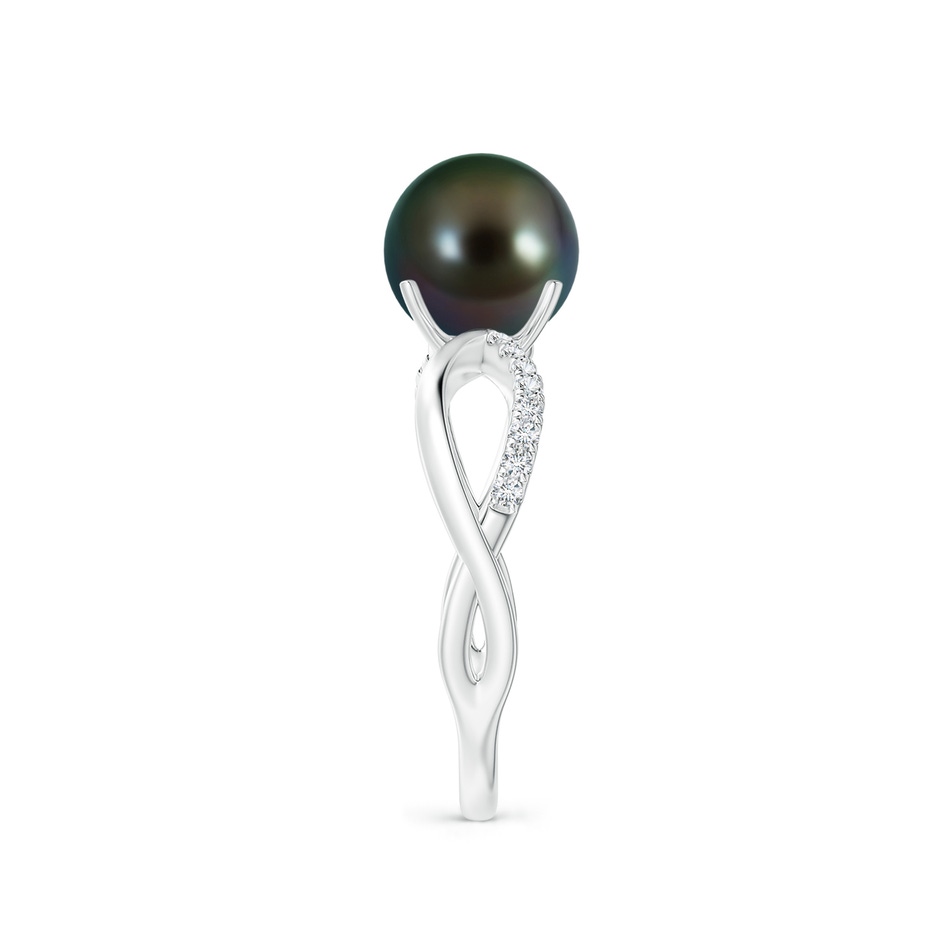 8mm AAAA Tahitian Pearl Infinity Ring in P950 Platinum side 2