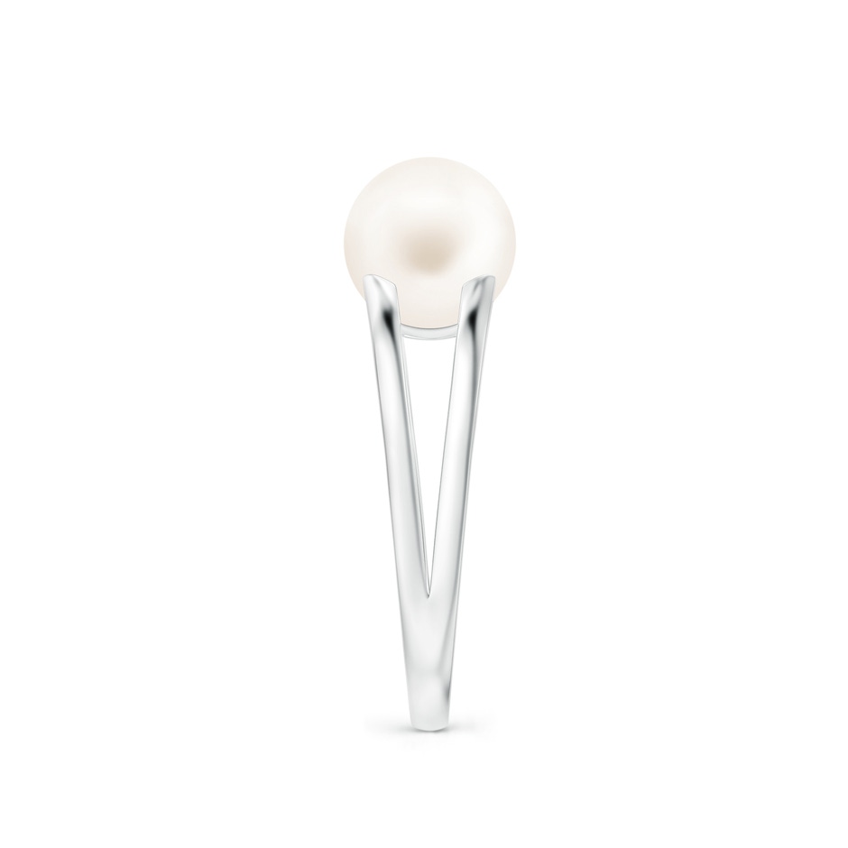 8mm AA Solitaire Freshwater Pearl Split Shank Ring in P950 Platinum side 2