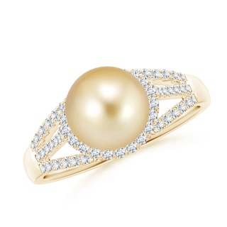 Round AAAA Golden South Sea Cultured Pearl