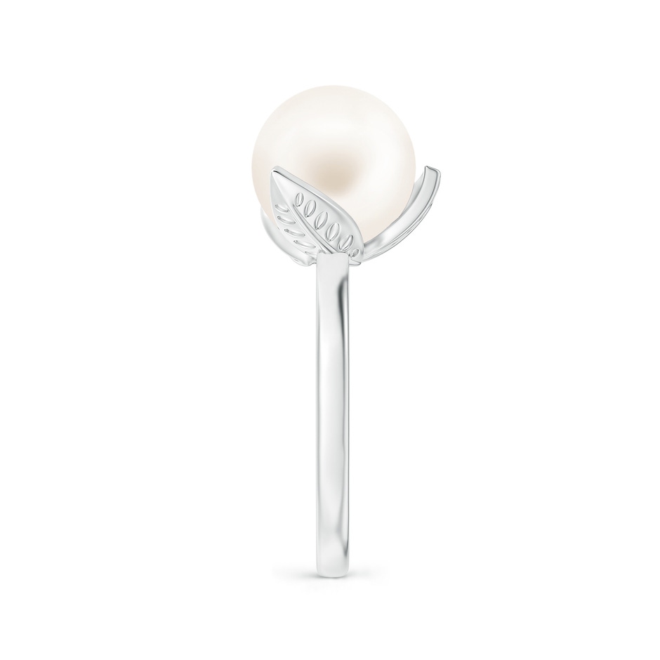 10mm AA Trillium Freshwater Pearl Solitaire Ring in P950 Platinum side 2
