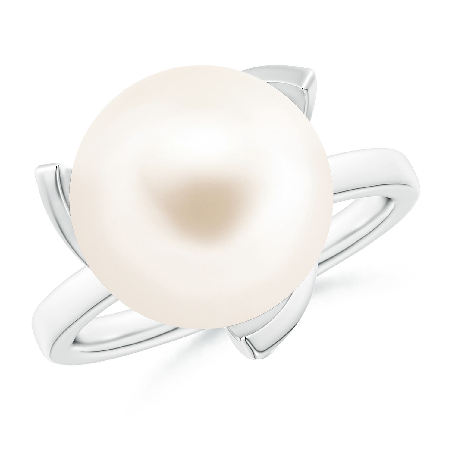 12mm AAA Trillium Freshwater Pearl Solitaire Ring in P950 Platinum
