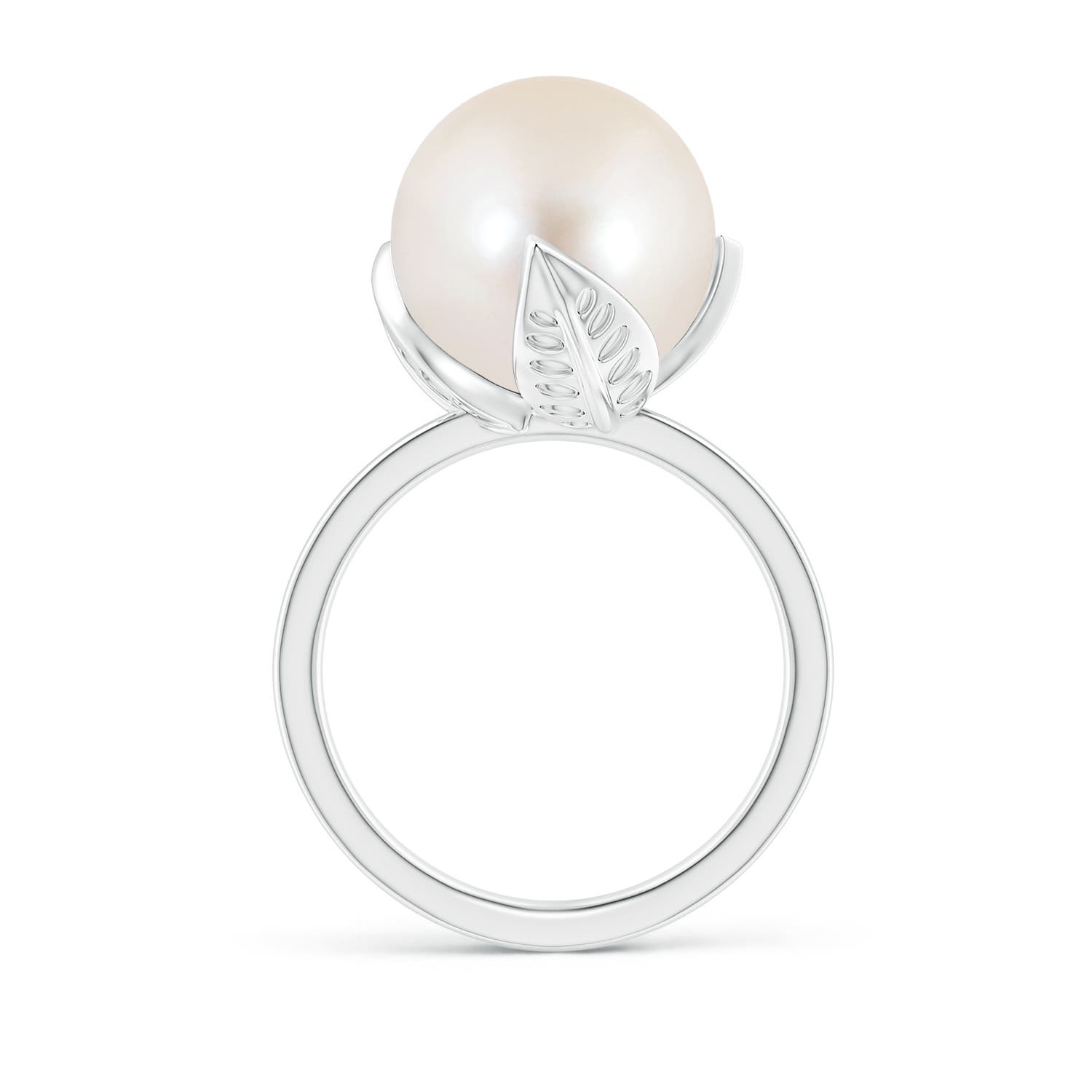 12mm AAAA Trillium Freshwater Pearl Solitaire Ring in P950 Platinum