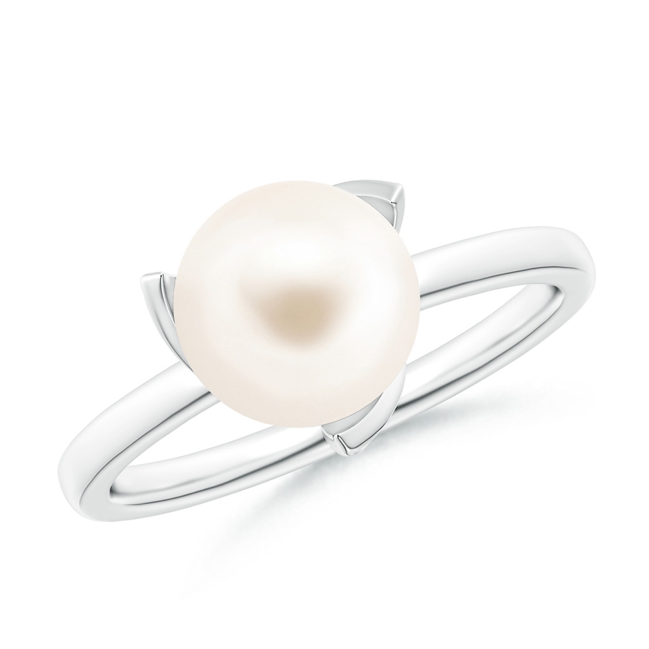 8mm AAA Trillium Freshwater Pearl Solitaire Ring in P950 Platinum 
