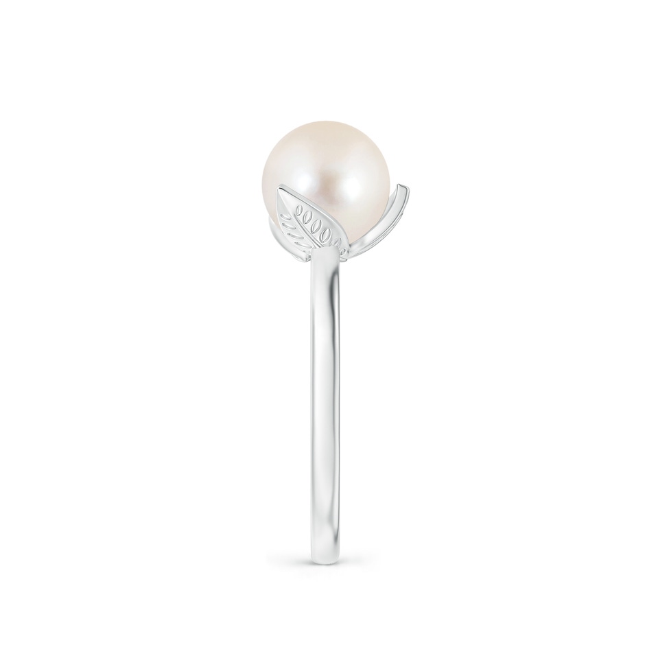 8mm AAAA Trillium Freshwater Pearl Solitaire Ring in P950 Platinum side 2