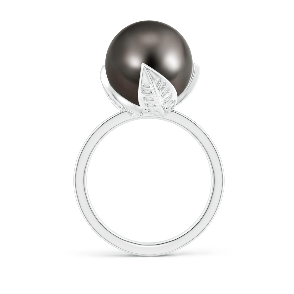 12mm AAA Trillium Tahitian Pearl Solitaire Ring in White Gold side 1