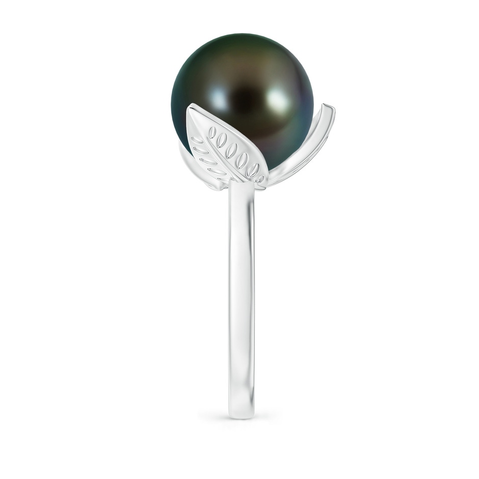 12mm AAAA Trillium Tahitian Pearl Solitaire Ring in P950 Platinum side 2