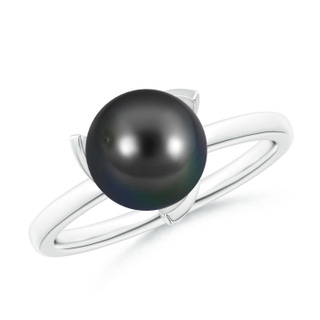 8mm AA Trillium Tahitian Pearl Solitaire Ring in P950 Platinum
