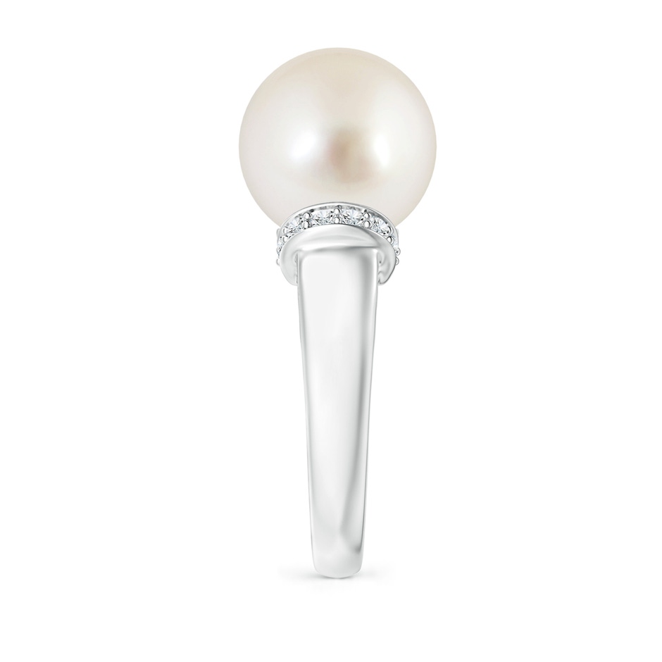 12mm AAAA South Sea Pearl Collar Ring with Diamonds in P950 Platinum side 2