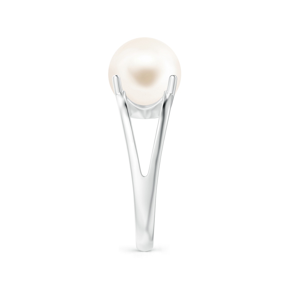 10mm AAA Solitaire Freshwater Pearl Split Shank Ring in P950 Platinum side 2