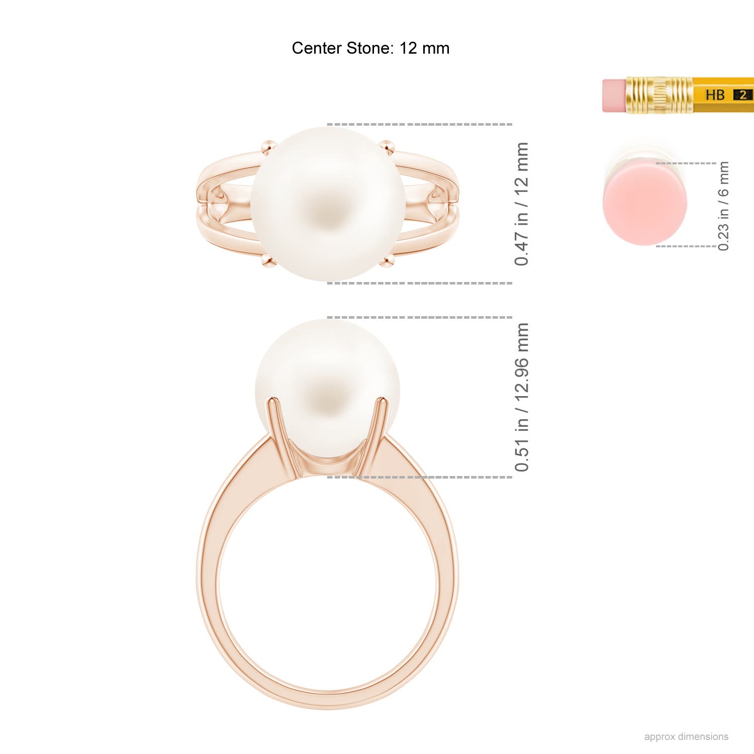 AA / 12.5 CT / 14 KT Rose Gold