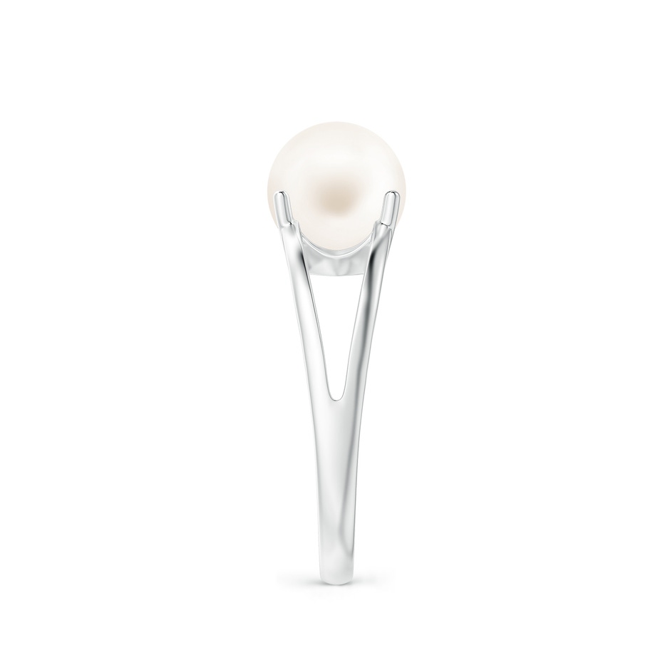 8mm AA Solitaire Freshwater Pearl Split Shank Ring in P950 Platinum side 2