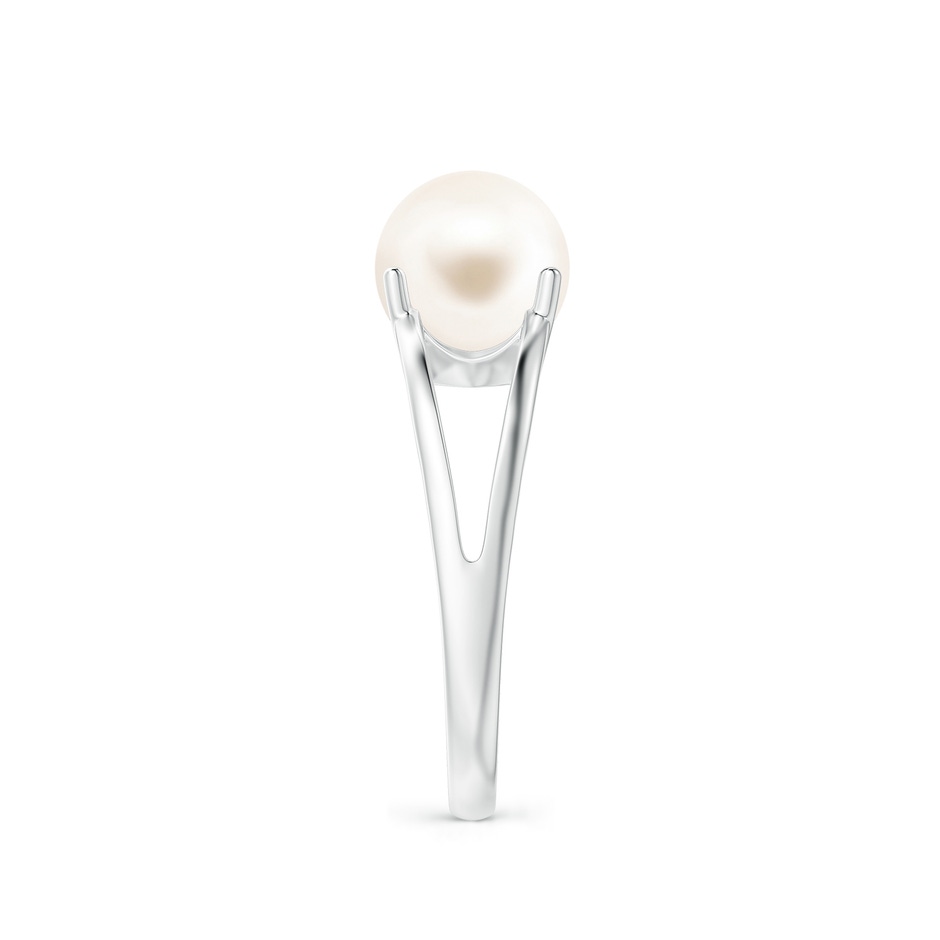 8mm AAA Solitaire Freshwater Pearl Split Shank Ring in P950 Platinum side 2