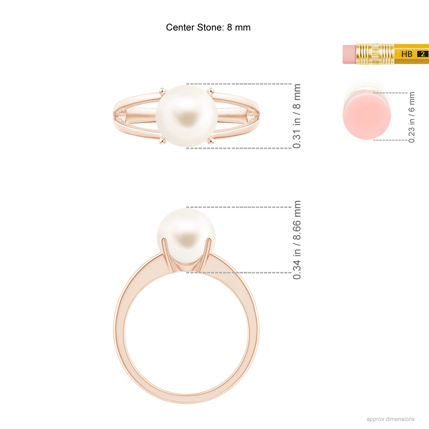 AAA / 3.7 CT / 14 KT Rose Gold