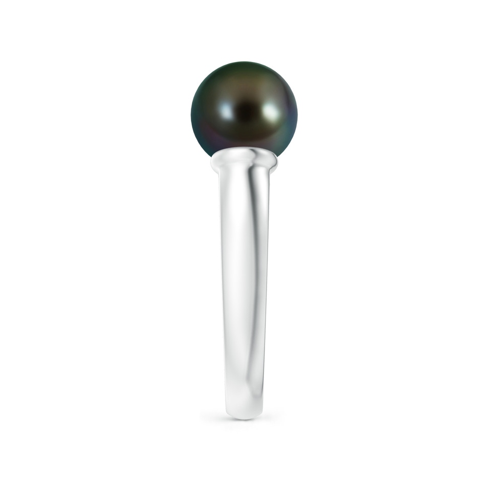 8mm AAAA Tahitian Pearl Two Stone Open Ring in White Gold side 2