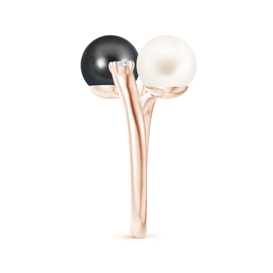 8mm AA Freshwater & Tahitian Pearl Ring in Rose Gold side 2