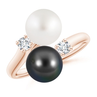 8mm AA South Sea & Tahitian Pearl Ring in Rose Gold