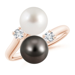 8mm AAA South Sea & Tahitian Pearl Ring in Rose Gold