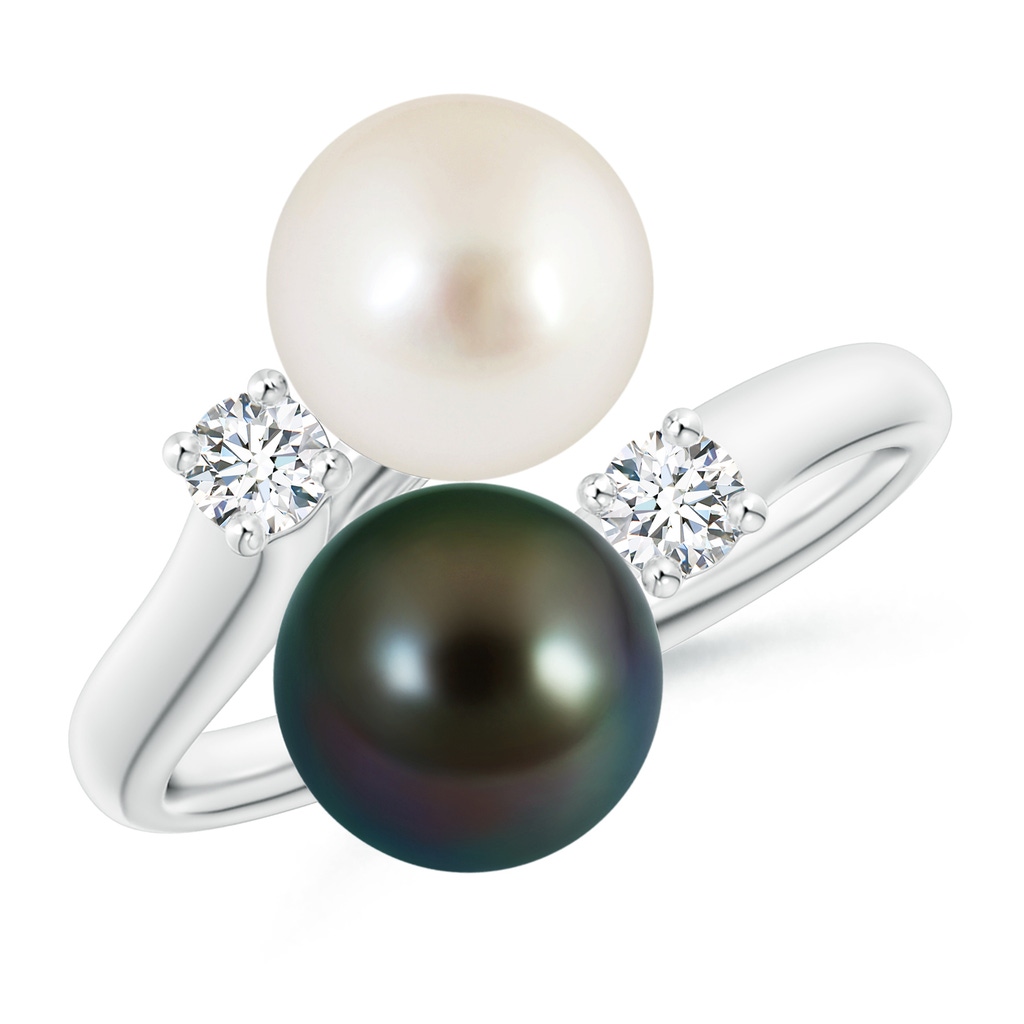 8mm AAAA South Sea & Tahitian Pearl Ring in White Gold