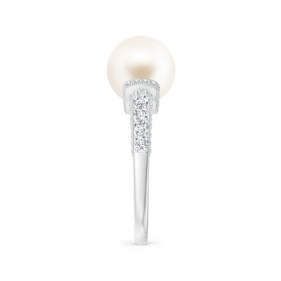 10mm AAA Vintage Inspired Freshwater Pearl Ring in P950 Platinum side 299