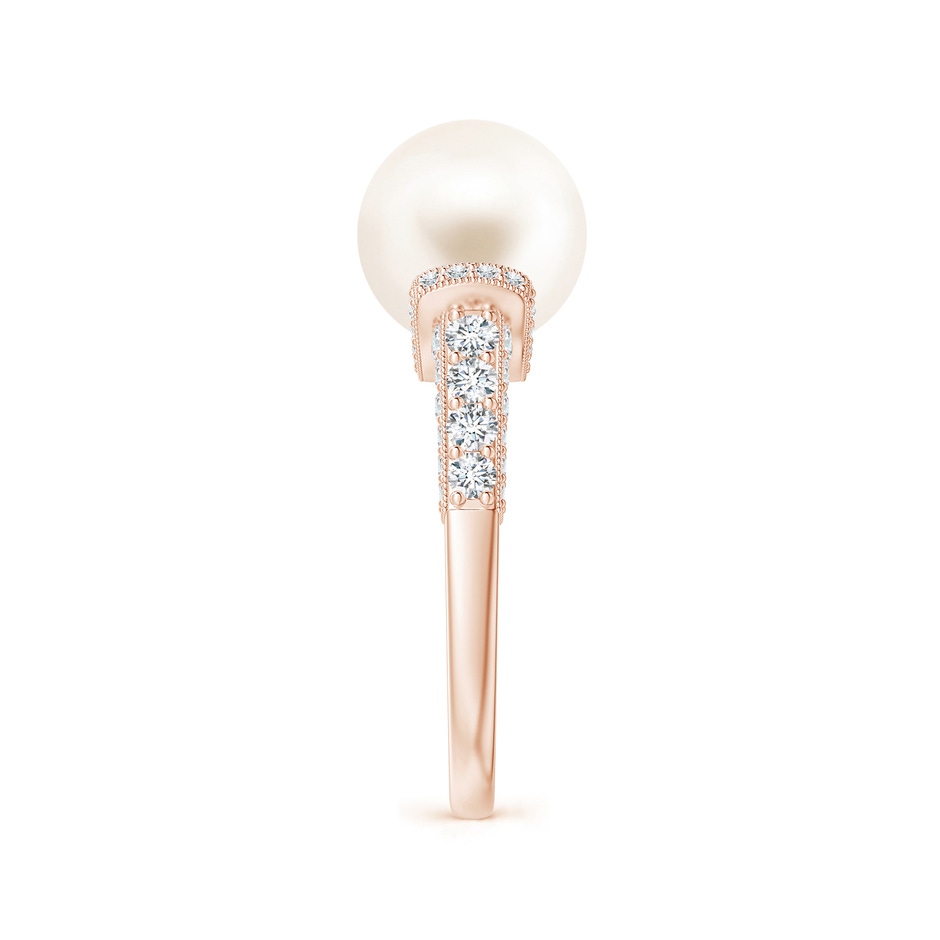 10mm AAA Vintage Inspired Freshwater Pearl Ring in Rose Gold side 299