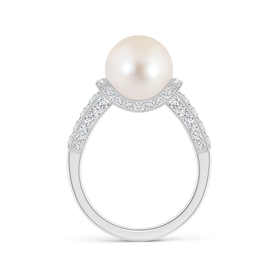 10mm AAAA Vintage Inspired Freshwater Pearl Ring in P950 Platinum side 199