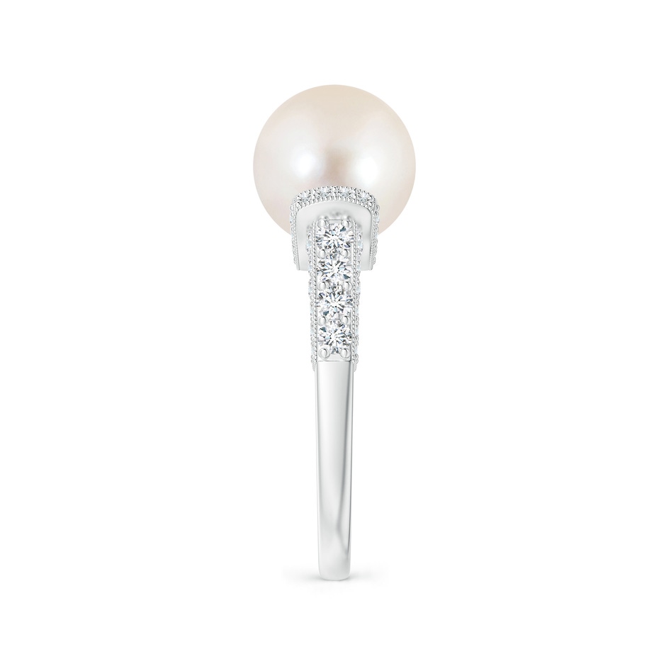 10mm AAAA Vintage Inspired Freshwater Pearl Ring in P950 Platinum side 299