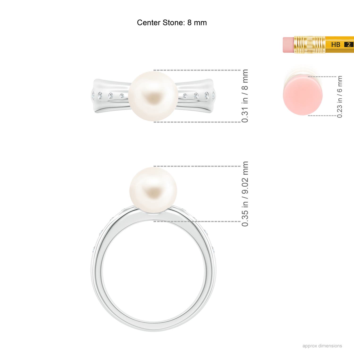 AAA / 3.8 CT / 14 KT White Gold