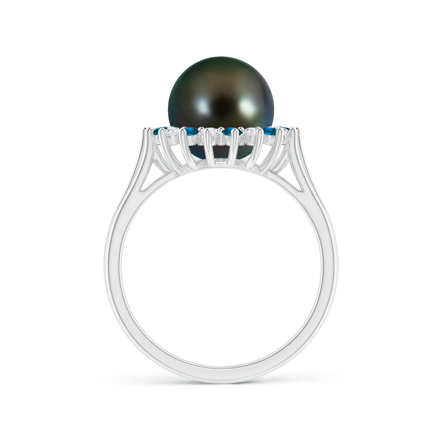 9mm Tahitian Pearl and Diamond Ring in 14K Rose Gold | Shane Co.
