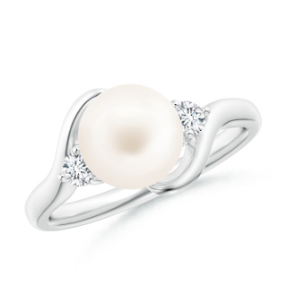 8mm AA Classic Freshwater Pearl Bypass Ring in P950 Platinum