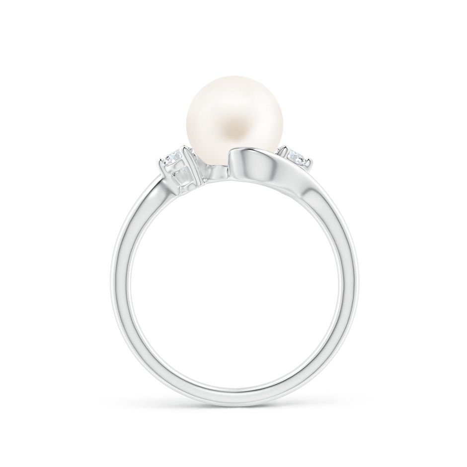 8mm AA Classic Freshwater Pearl Bypass Ring in P950 Platinum side 1