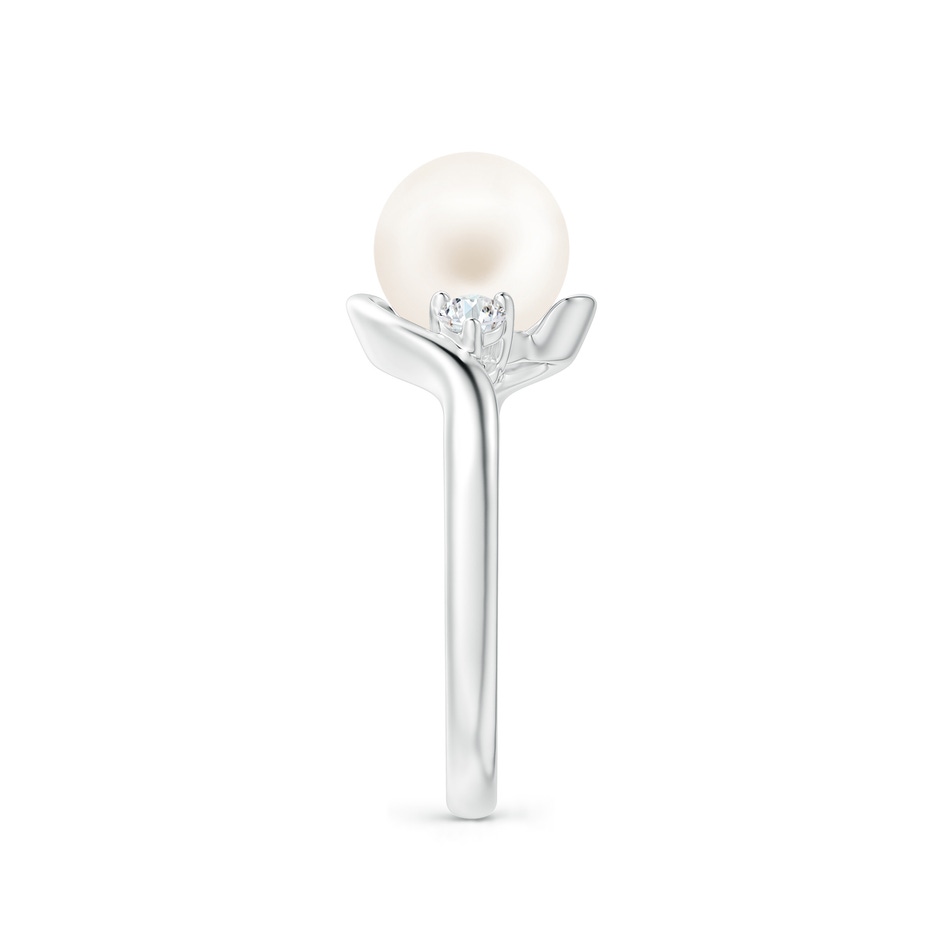 8mm AA Classic Freshwater Pearl Bypass Ring in P950 Platinum side 2