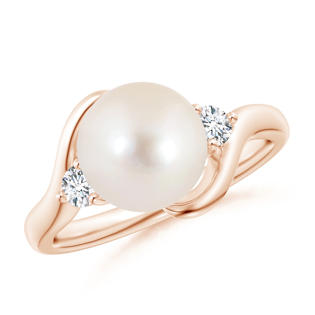 9mm AAAA Classic Freshwater Pearl Bypass Ring in Rose Gold