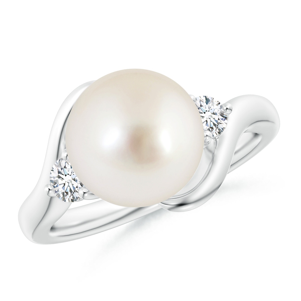 10mm AAAA Classic South Sea Pearl Bypass Ring in P950 Platinum