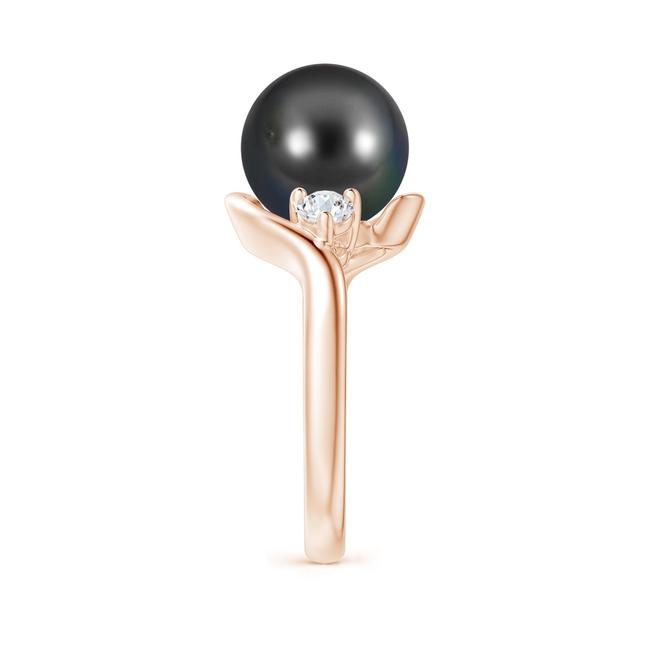 10mm AA Classic Tahitian Pearl Bypass Ring in Rose Gold side 2