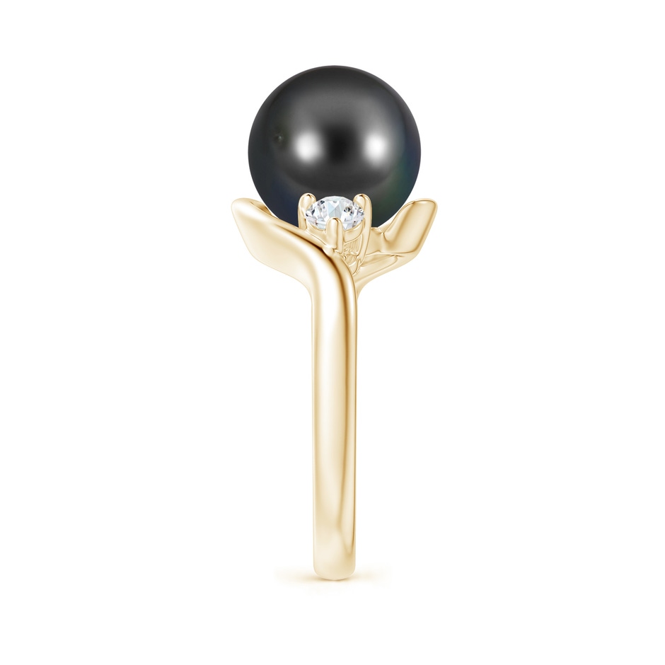 10mm AA Classic Tahitian Pearl Bypass Ring in Yellow Gold side 2