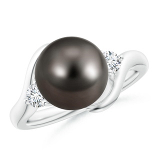 10mm AAA Classic Tahitian Pearl Bypass Ring in White Gold