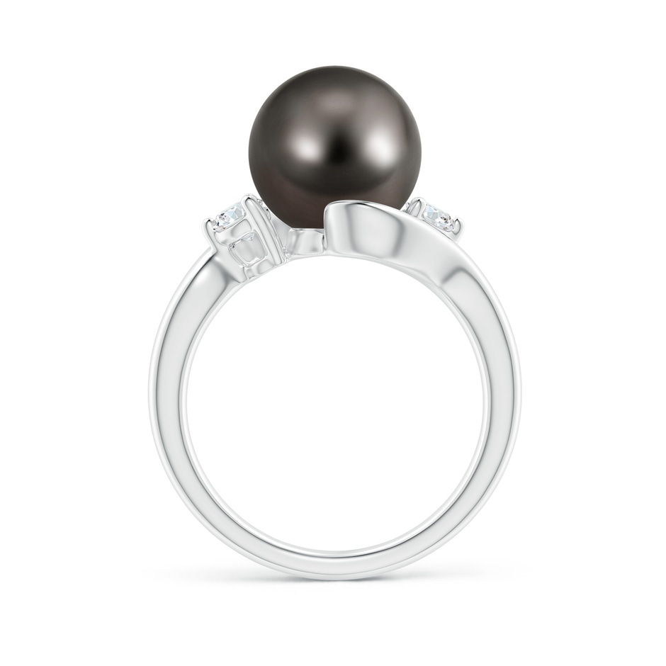 10mm AAA Classic Tahitian Pearl Bypass Ring in White Gold side 1