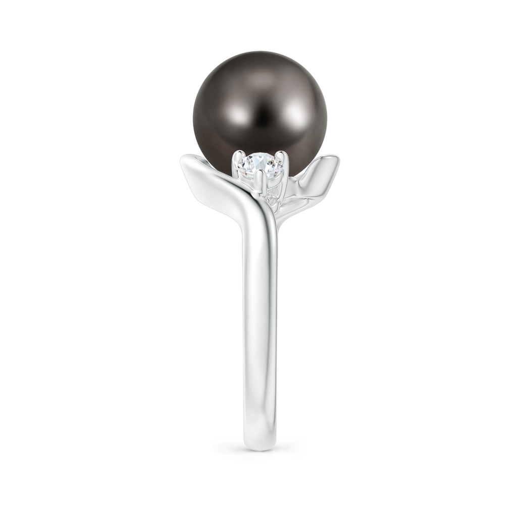 10mm AAA Classic Tahitian Pearl Bypass Ring in White Gold Side 2