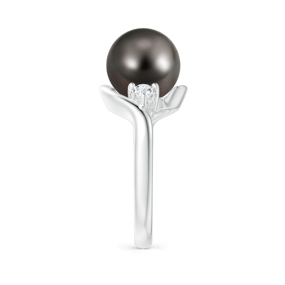 10mm AAA Classic Tahitian Pearl Bypass Ring in White Gold side 2