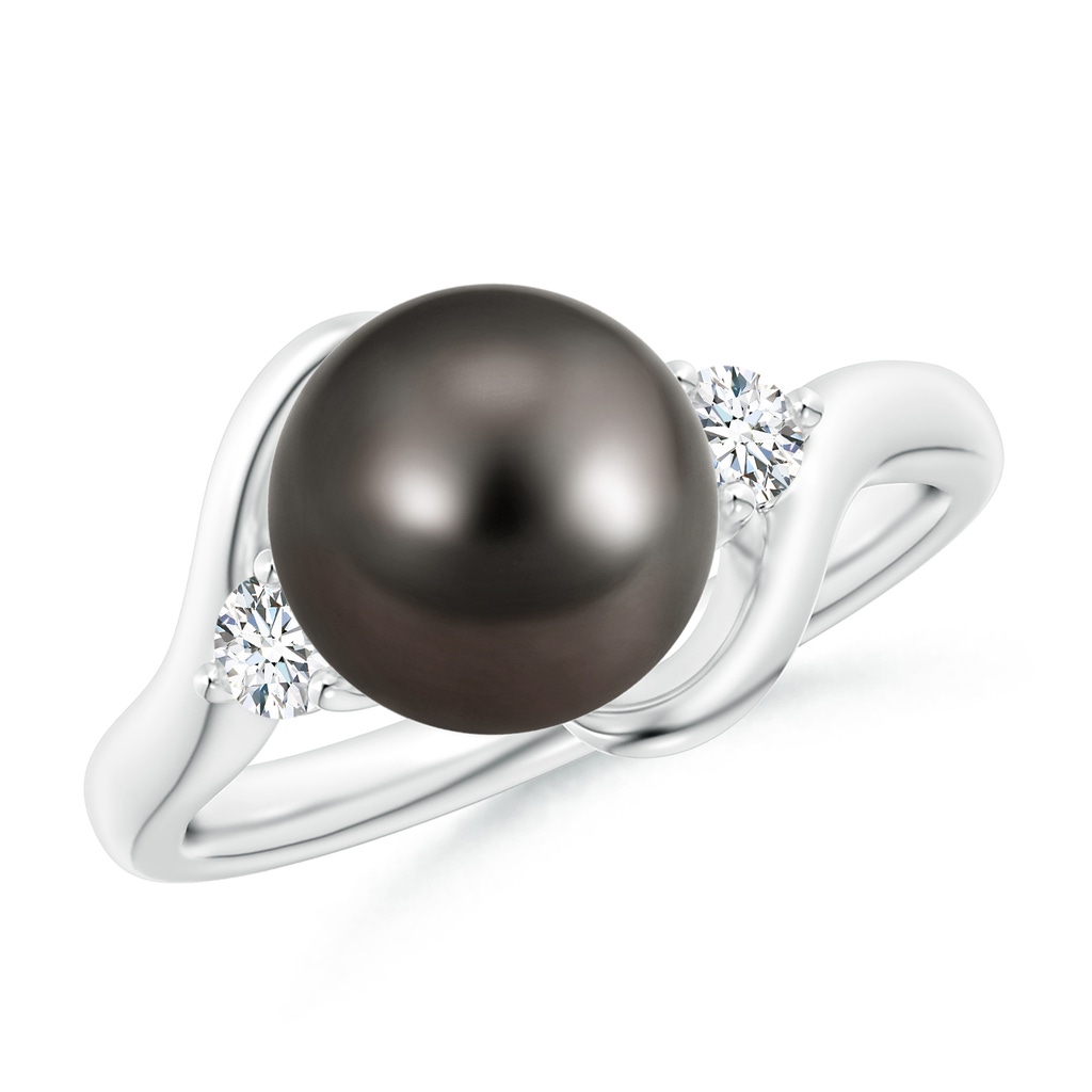 9mm AAA Classic Tahitian Pearl Bypass Ring in White Gold