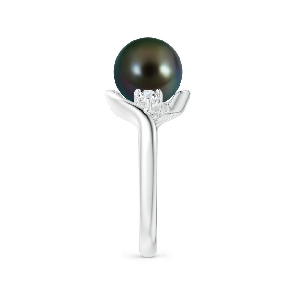 9mm AAAA Classic Tahitian Pearl Bypass Ring in P950 Platinum side 2
