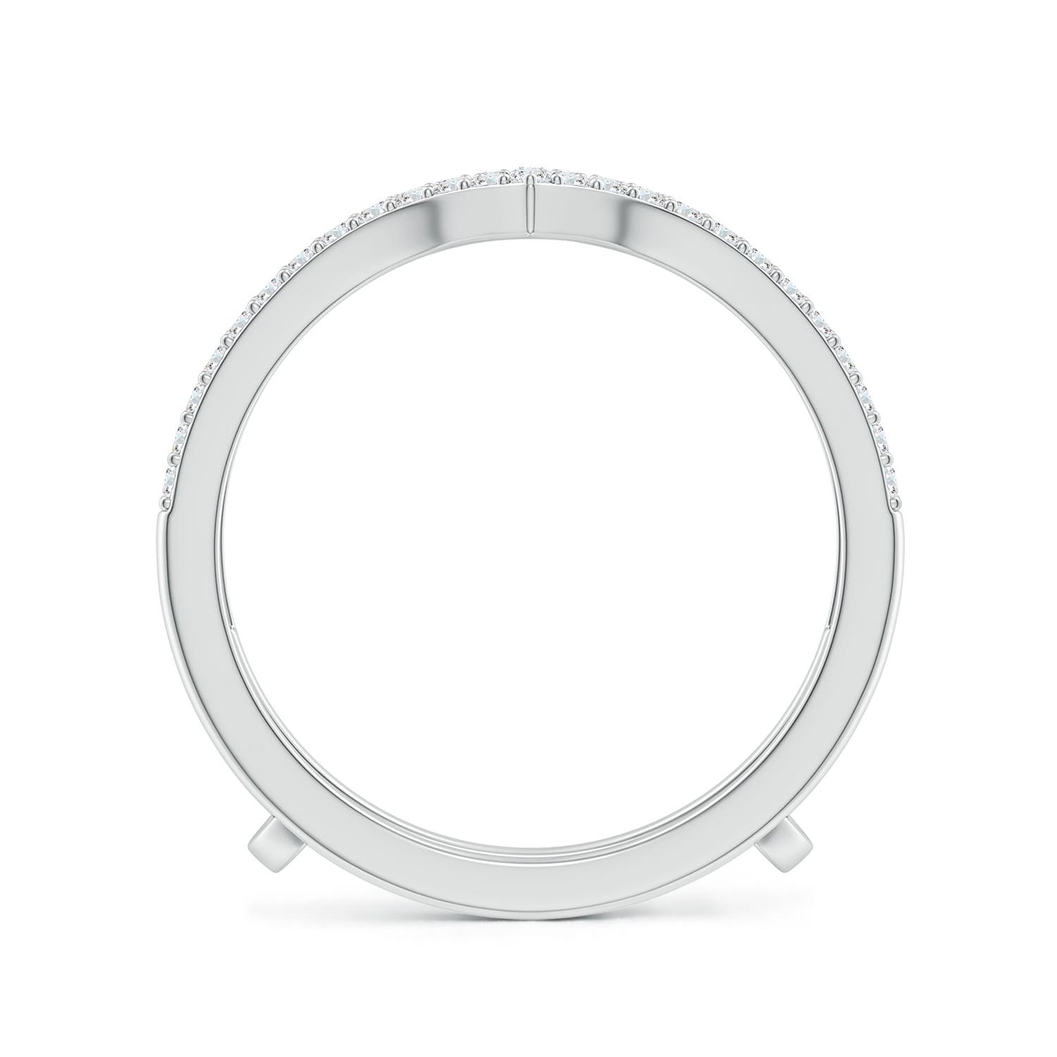 1.1mm GVS2 Diamond Chevron Ring Wrap in 18K White Gold